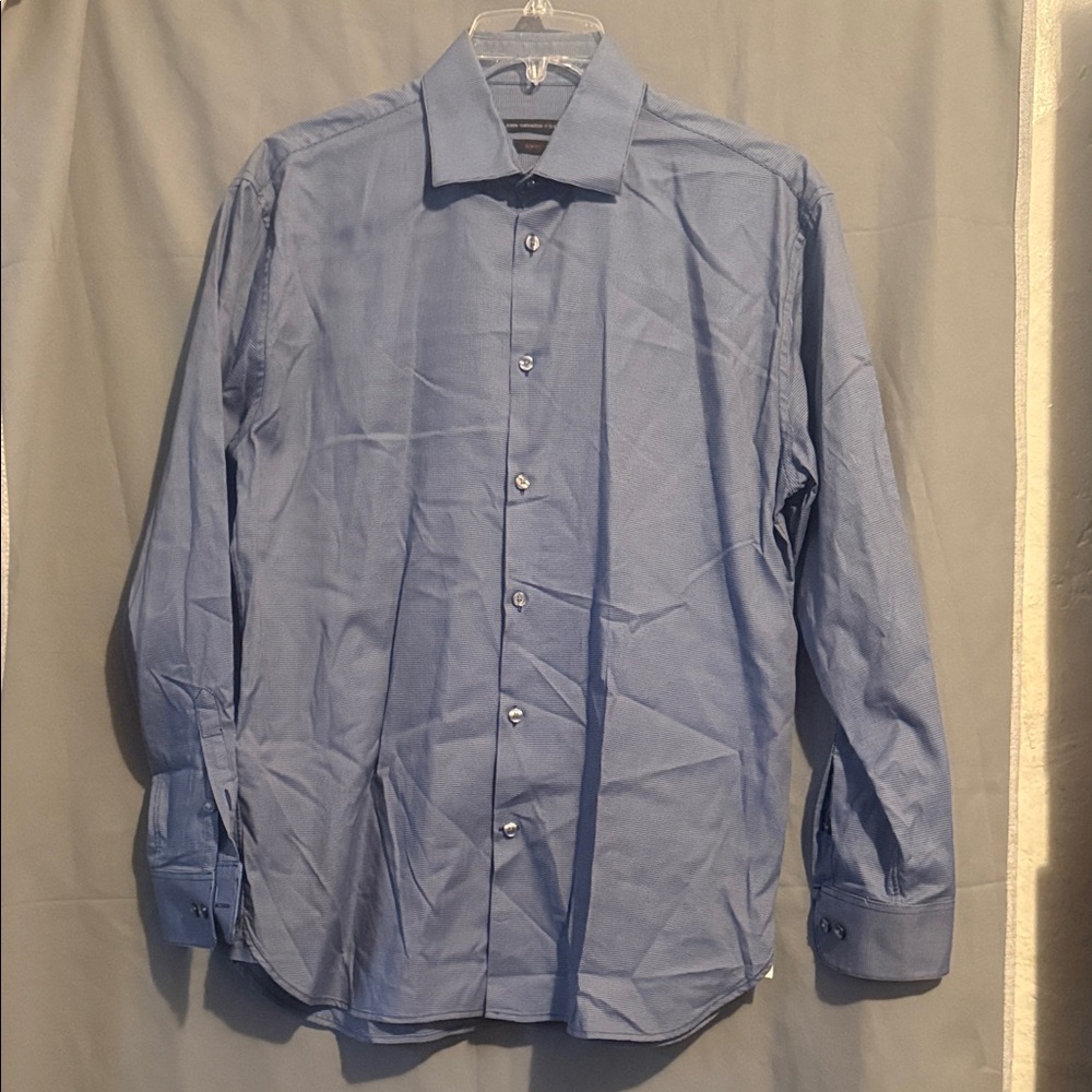 John Varvatos Men's Blue Dress Button Shirt